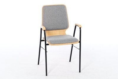 Stapelbare Armlehnenstühle mit Rückenpolster (GS zertifiziert + TÜV geprüft)